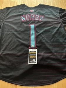 Connor Norby Signed Autographed Miami Marlins City Edition Jersey. Jsa Coa - Picture 1 of 3