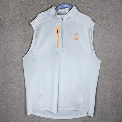 Sunice Vest Mens 2XL Gray Orange 1/4 Zip Pullover Axel Performance Blackwolf Run - Image 1 of 4