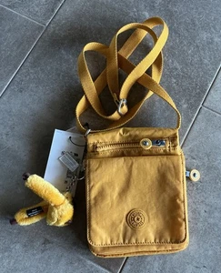 Neu mit Etikett Kipling Eldorado Nylon kleine Umhängetasche würzig gold Affe Jenn - Bild 1 von 7