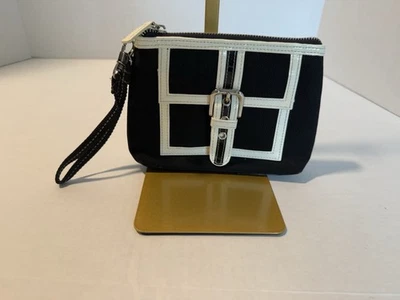 Muñequera pequeña ISABELLA FIORE Hebilla Negra Duradera Nylon con charol blanco Foto 1 de 4