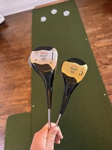 MINT Wilson Staff Persimmon 4300 Tour Block 1W 5W Matching Wilson TT Reg Shafts - Picture 1 of 17