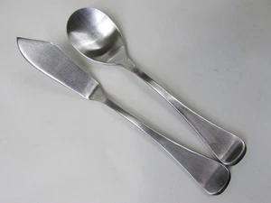 SPREADER & SUGAR SPOON SET! Vintage HAMPTON stainless: SONDRA patt 18/10: LOVELY - Picture 1 of 5
