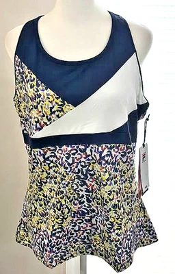 Camiseta sin mangas Fila para mujer con estampado animal espalda deportiva multicolor TW23C283 Foto 1 de 4