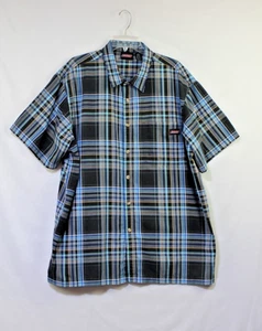 Camicia da lavoro uomo Dickies a quadri con bottoni davanti manica corta taglia 2XL 50-52 - Foto 1 di 8