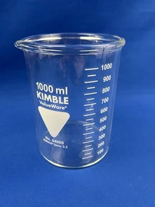 Becherglas 1000 mL niedrige Form heavy duty Kimble Laborglas Laborzubehör Neu - Bild 1 von 2