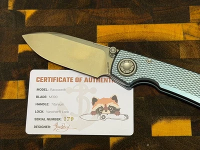 Hoja y mango Ti Raccoon® V-Vanchor Lock® M390) #179 de 250 Foto 1 de 4