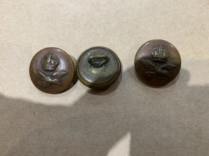 3 X VINTAGE ROYAL AIR FORCE AIRMAN'S BRASS BUTTONS" (23mm, WW2, Smith & Wright) - Picture 1 of 1