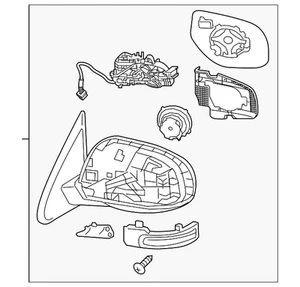 Conjunto de espejo retrovisor original Mitsubishi 7632D854 - Imagen 1 de 2