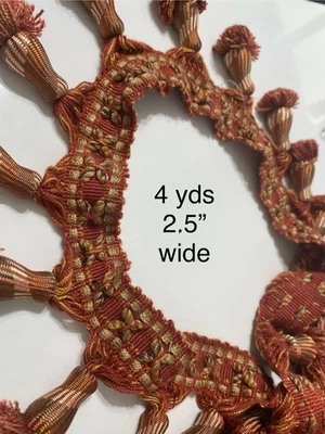 Lote de 8 flecos de borla mixta que se muestran en fotos para manualidades o decoración Foto 1 de 4