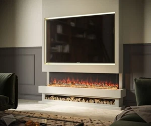 Ezee Glow Celestial 50" Electric Fire Self Build Media Wall Kit - Picture 1 of 7