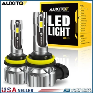 AUXITO H11 LED Headlight Kit High Low Beam 500% Super Bright 6500K White Bulbs - Picture 1 of 13