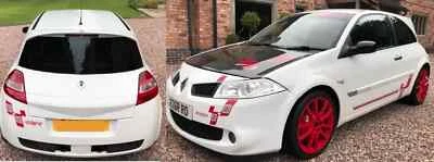 Calcomanías adhesivas traseras capó rayas laterales gráficos Renault Megane R26R Foto 1 de 4