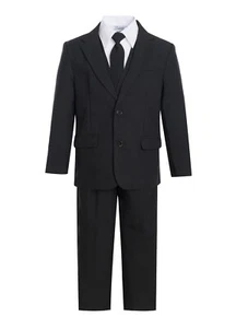 Slim Fit Toddler Boys Formal suit 5 pcs set coat,vest,pant,shirt,clip tie - Picture 1 of 10