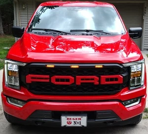 2022 FORD F150 Raptor Style Grille W/ Amber lights & Camera Bracket - Picture 1 of 5
