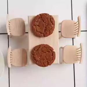 Dollhouse Miniature Wooden Dining table and 4 Chairs Accessories 1:12 - Picture 1 of 4
