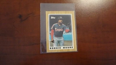 1987 TOPPS MINI # 46 DONNIE MOORE   BASEBALL CARD - Image 1 of 2