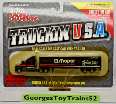 RACING CHAMPIONS TRUCKIN' USA 1:144 1997 CHRYSLER MOPAR DIE-CAST CAB & TRAILER - Image 1 of 3