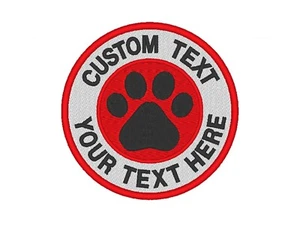 Parche de servicio bordado personalizado perro pata animal estampado cachorro costura en parche SD-R03 - Imagen 1 de 11