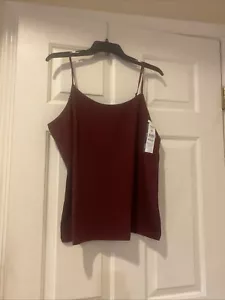 Time & Tru Plus Size 22(XXXL)  Burgundy Adjustable Spaghetti Strap Cami Top - Picture 1 of 6
