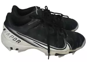 New Nike Boy's Vapor Edge Shark Black White Football Cleats Size 3Y - Picture 1 of 5