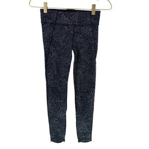 Athleta Girl Youth Large Black Animal Print Leggings Run With It Running Dance - Picture 1 of 12