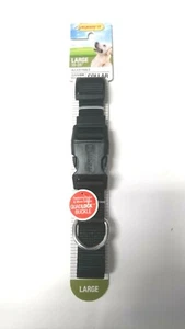 Nuovo Ruffin It Fibbia Quadlock Regolabile Nero Nylon Cane Grande Collare 18-26" - Foto 1 di 2