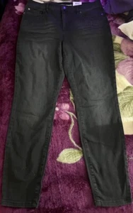 HIGH rise BLACK skinny Inc denim jeans 14/32 - Picture 1 of 5