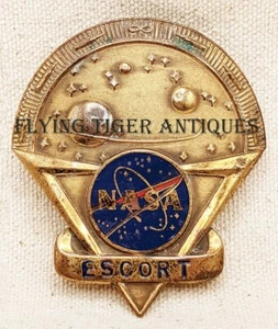 Rare Late 1950s - Early 1960s NASA Escort Hat Badge by Blackinton - Picture 1 of 4