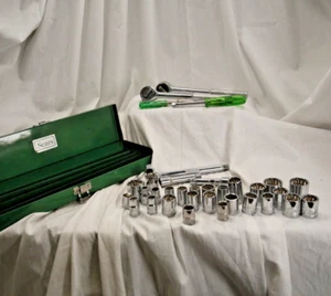 Vintage! Spezialeinsätze Schraubenschlüssel Set, Basis, Box, Steckschlüssel und Verlängerungen, verschiedene Marken - Bild 1 von 15