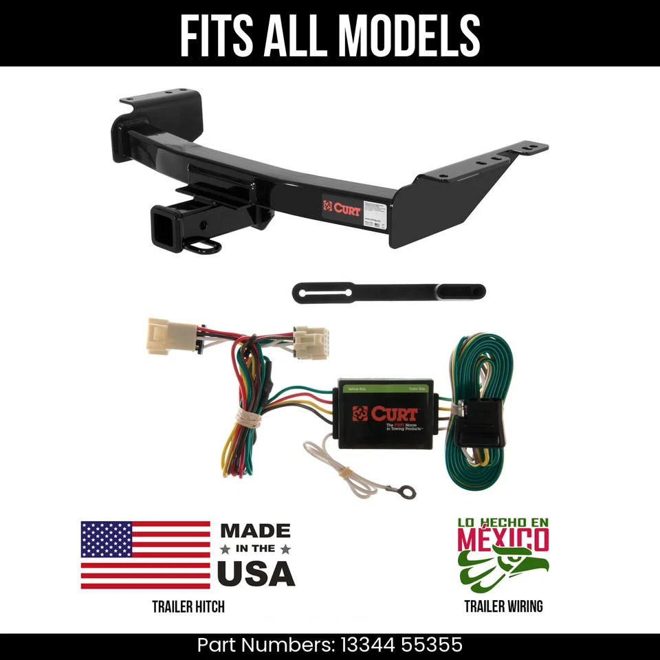 For 97-04 Oldsmobile Silhouette Trailer Hitch + 4Way Wiring Fits All Models Curt - Image 1 of 1