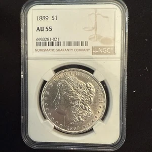 Dólar Morgan 1889-P NGC AU55 - RARO - Imagen 1 de 4