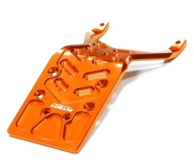 Integy Orange Aluminum Slash 2wd parts:  T8649ORANGE Rear Skid Plate & T8670ORAN - Image 1 of 4
