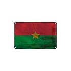 Blechschild Wandschild 18x12 cm Burkina Faso Fahne Flagge Geschenk Deko