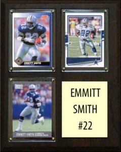 Emmitt Smith 3 Card Plaque Donruss Fleer Topps 2023 2024 Dallas Cowboys - Picture 1 of 3