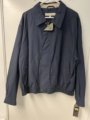 Perry Ellis Lightweight Men’s Navy Zip Up Jacket Coat - Large - NWT - Image 1 of 4