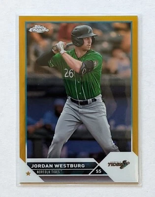 2023 Topps Pro Debut Chrome Jordan Westburg Gold Refractor /50 #PDC-143 Orioles - Image 1 of 2