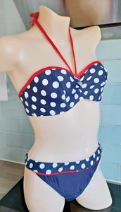 Panache MONROE Navy/White/Red Hipster Bikini Briefs XL - Picture 1 of 12
