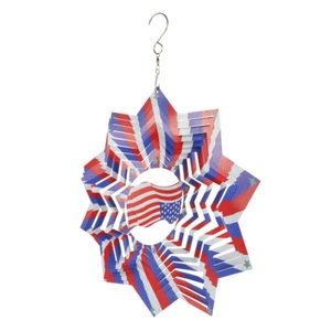 American Flag Rotating Patriotic Wind Bell Patriotic Wind Chime - Picture 1 of 12