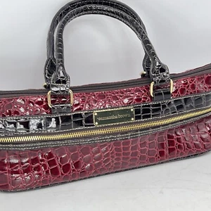Samantha Brown Insulated Wine Lunch Bag Clutch Red / Brown Summer Picnic Concert - Picture 1 of 24