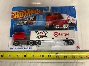 Camión fundido a presión Mattel Hot Wheels HW Bullseye Big Rig Highest Hauler 1/64 nuevo - Imagen 1 de 4