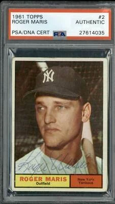 1961 Topps #2 Roger Maris - PSA/DNA PSA auténtico Foto 1 de 2