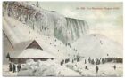 1910 Niagara Falls New York Ice Mountain & People Winter Vintage Postcard