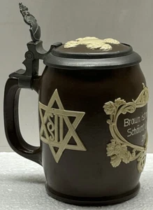 Mettlach 2942 .5L Stein "Saying" Villeroy & Boch Germany Antique Early 1900's - Picture 1 of 8