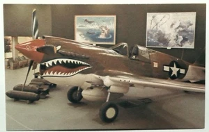 Curtiss P-40E Warhawk WWII Fighter Photochrome Postcard Ohio Museum - Picture 1 of 2