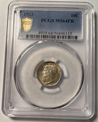 1923 P Mercury Dime PCGS MS64FB Early Date - Image 1 of 4