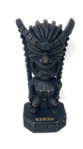 KC Hawaii Hawaiian God Of Money Tiki Idol Sculpture Brown Hapa Wood Icon 12 Inch - Picture 1 of 17