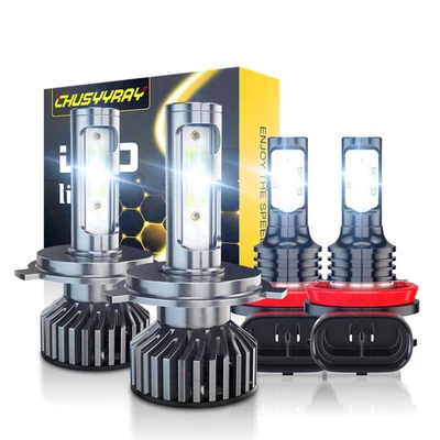 Комбинированные светодиодные противотуманные фары дальнего/ближнего света для Mini Cooper 2004-2006 годов выпуска 4 лампы - Изображение 1 из 4