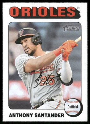 2024 Topps Heritage #9 Anthony Santander White Border - Image 1 of 2