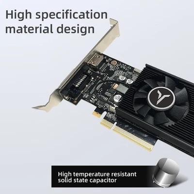 Yeston GT1030-4G D4 Gaming Graphic Card 4GB/64bit/DDR4 Memory - Image 1 of 4