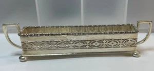 Antique 953 Silver Sugar Cube Cracker Tray Caddy Holder 8” long 113.65grams - Picture 1 of 10
